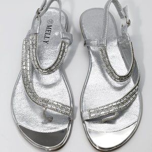 MELLY Child's Silver Rhinestone Sandals